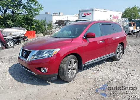 2015 Nissan Pathfinder Platinum z USA, uszkodzony, nr VIN 5N1AR2MM9FC653285